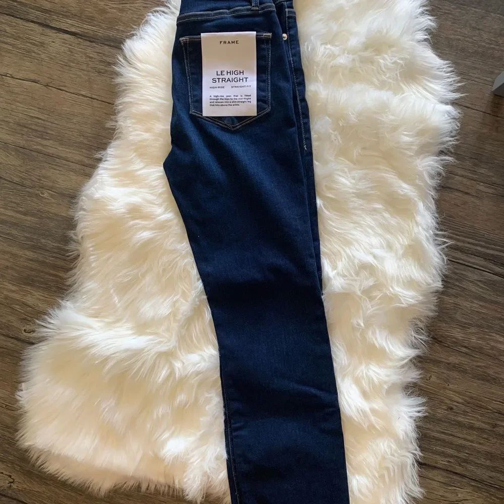 Le High Raw Hem Ankle Straight Leg Jeans - Picture 7 of 9